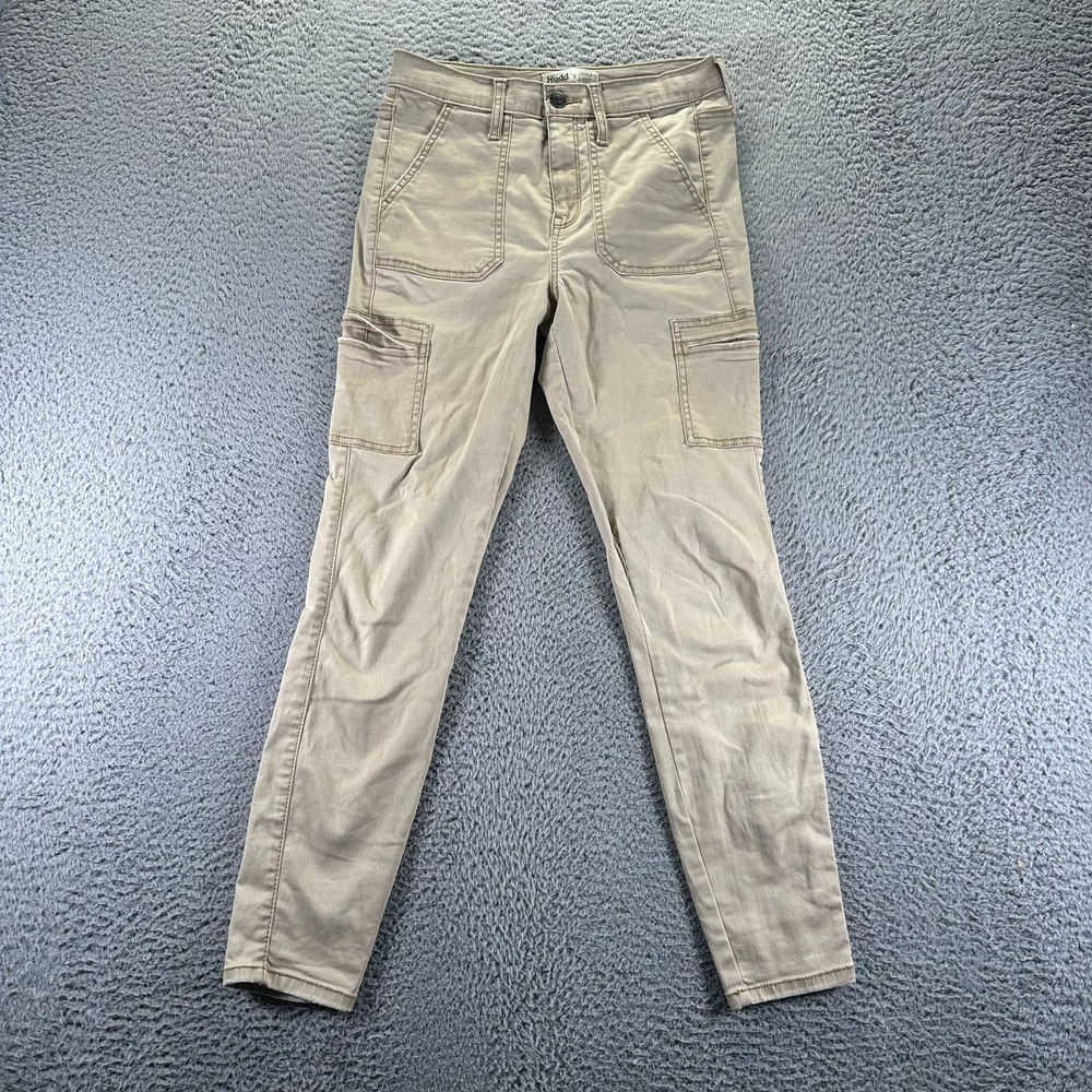 Mudd Flex Jeans Womens 9 Beige Cotton Denim Jegging High-Rise Utility Workwear